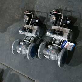 气动单/双作用球阀Q641F-16C铸钢法兰球阀图片