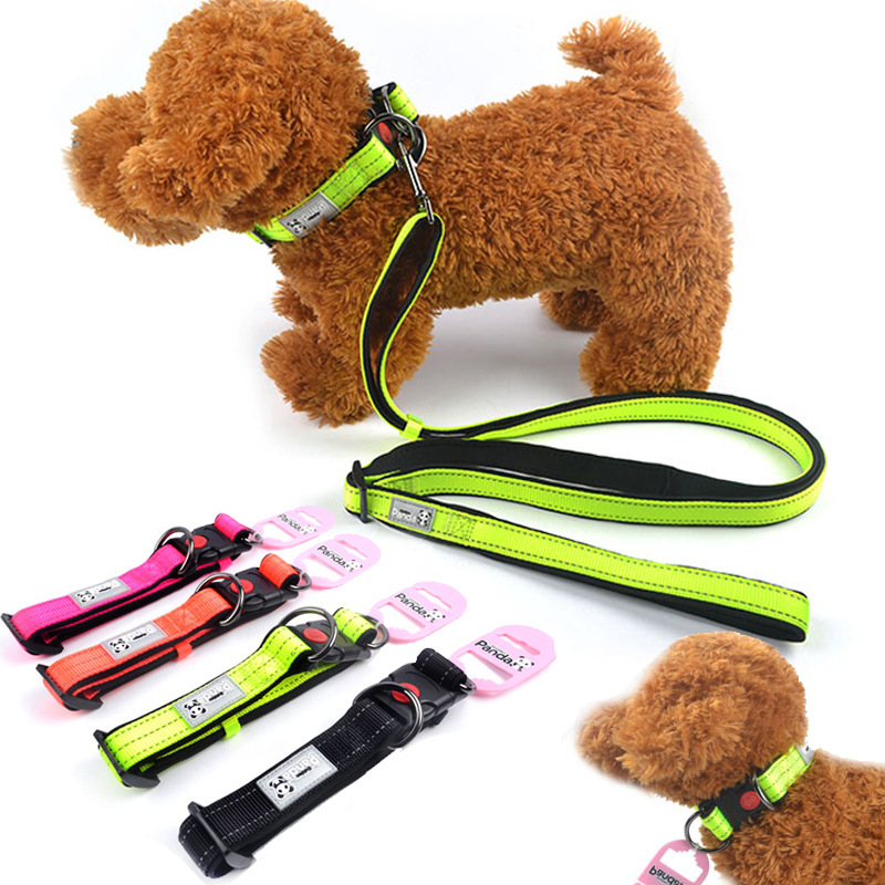 Ulaish dog collar collar traction adjustable small dog large and medium-sized dog luminous collar pet supplies