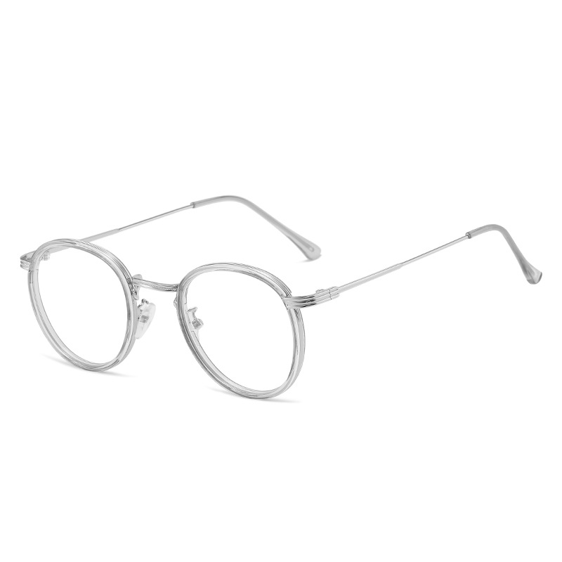 小金屬塑料圈圓框學生文藝男女同款大學生簡約個性時尚防藍光輻射