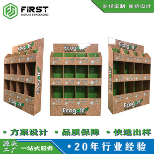 Ding-Made Pop Retail Floor-Standing Display Rack Foldableable Corrugated Cardboard Floor-Standing Display Rack