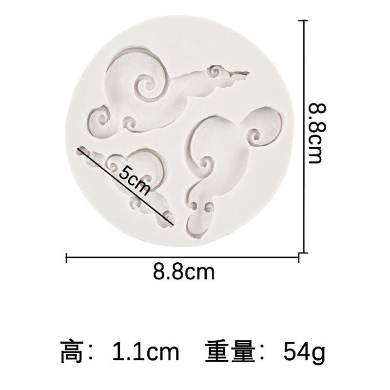 Estilo elegante chino Xiangyun fondant silicona molde pastel aromaterapia piedra decoración molde chocolate molde epoxi