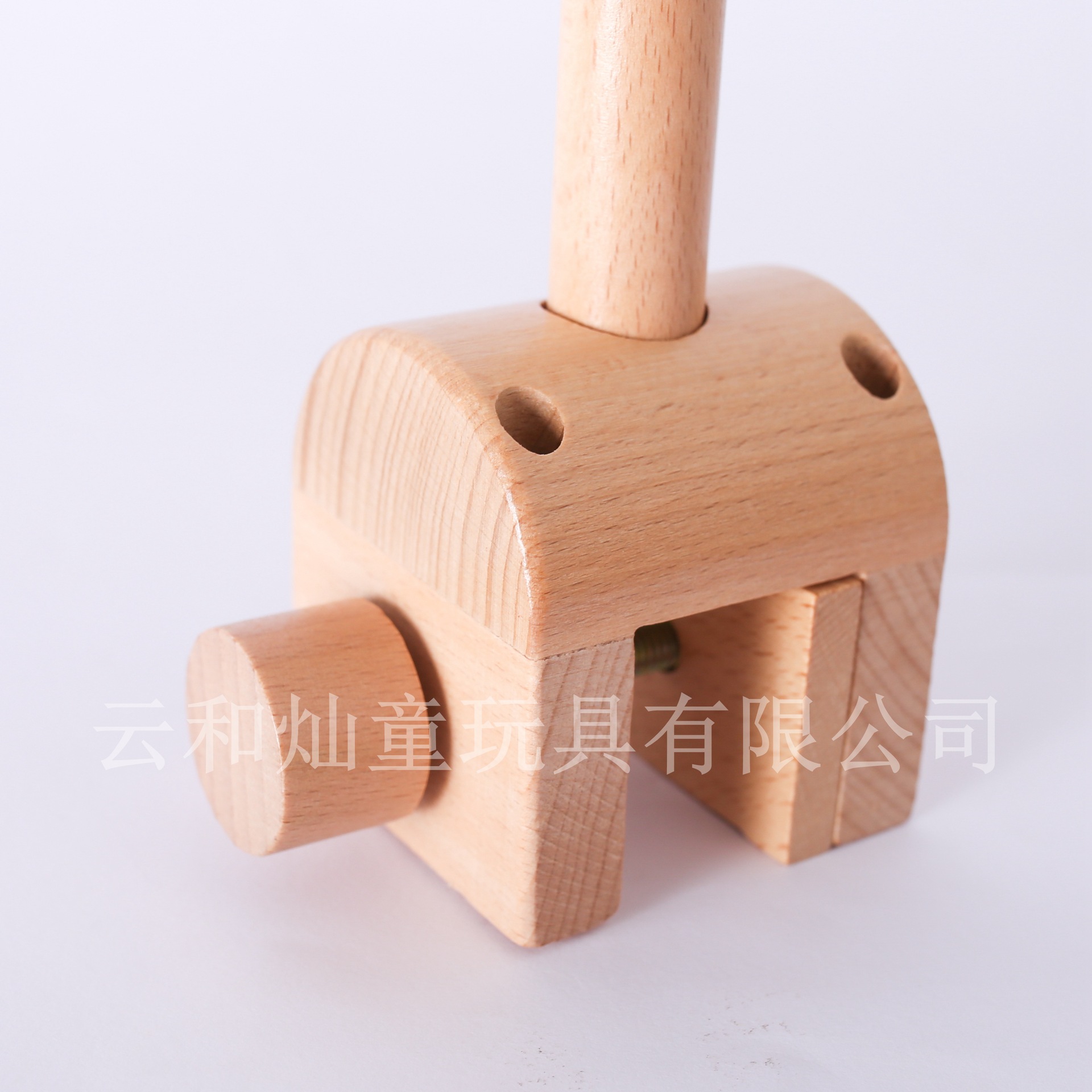 Soporte de campana de cama para niños caliente transfronterizo, campanilla de viento de madera arqueada, soporte de perforación sin agujeros, estante ajustable para bebé