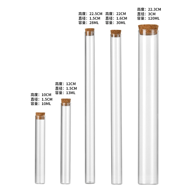 15*100 cork 10ml; transparent