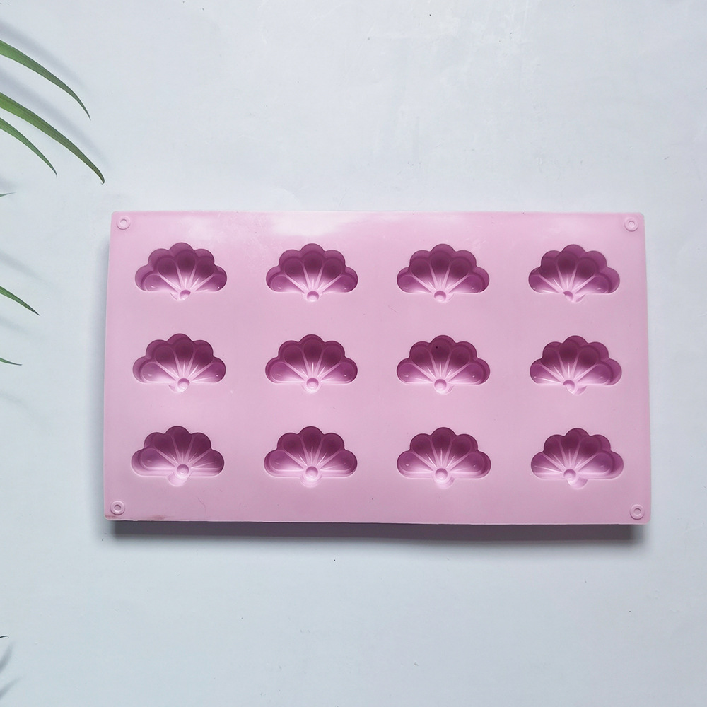 12 líneas de cinco hojas 128 molde de silicona pastel helado pudín molde de postre jabón utensilios