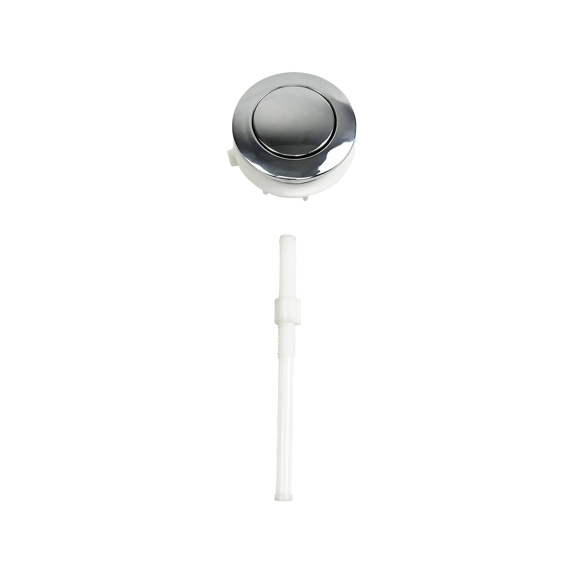 Factory wholesale of 38mm single-press switch straight rod top button toilet tank accessories undefined