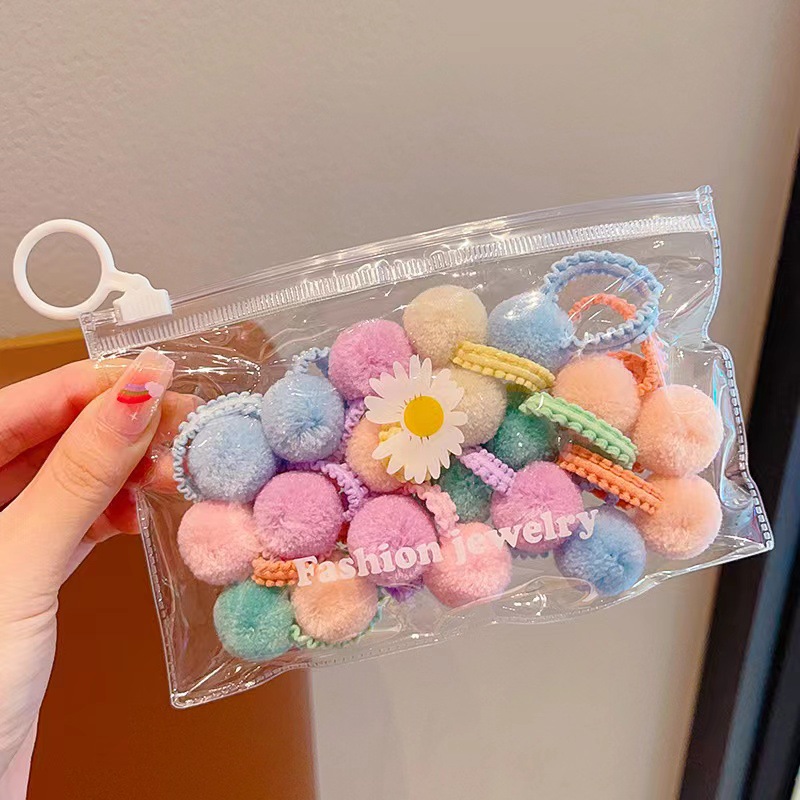 Bola de pelo del pulgar banda de pelo banda de goma Linda corbata de pelo de las niñas no duele el pelo Tamaño pequeño cuerda de pelo accesorios para el cabello tocado