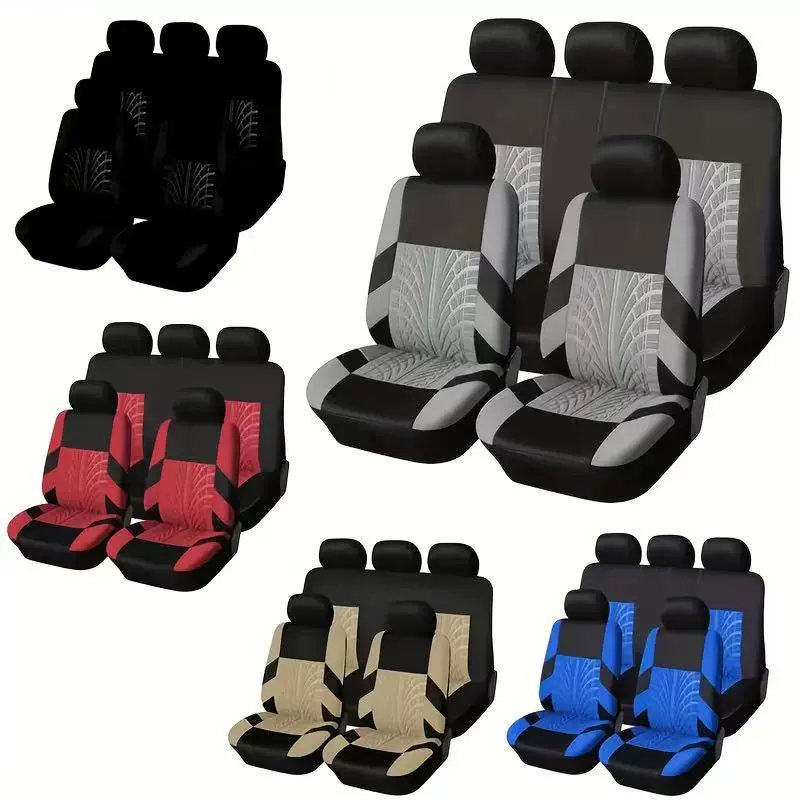 Универсальные чехлы для автомобильных сидений с рисунком шин для трансграничной торговли (Мексика, Temu, Россия), для европейских и американских производителей