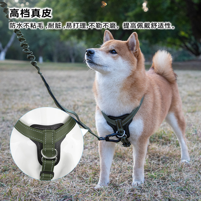 国境を越えた新製品ハイエンドレザー犬用リード大型犬、中型犬、小型犬用犬用散歩ハーネスベストスタイルペット用品|undefined