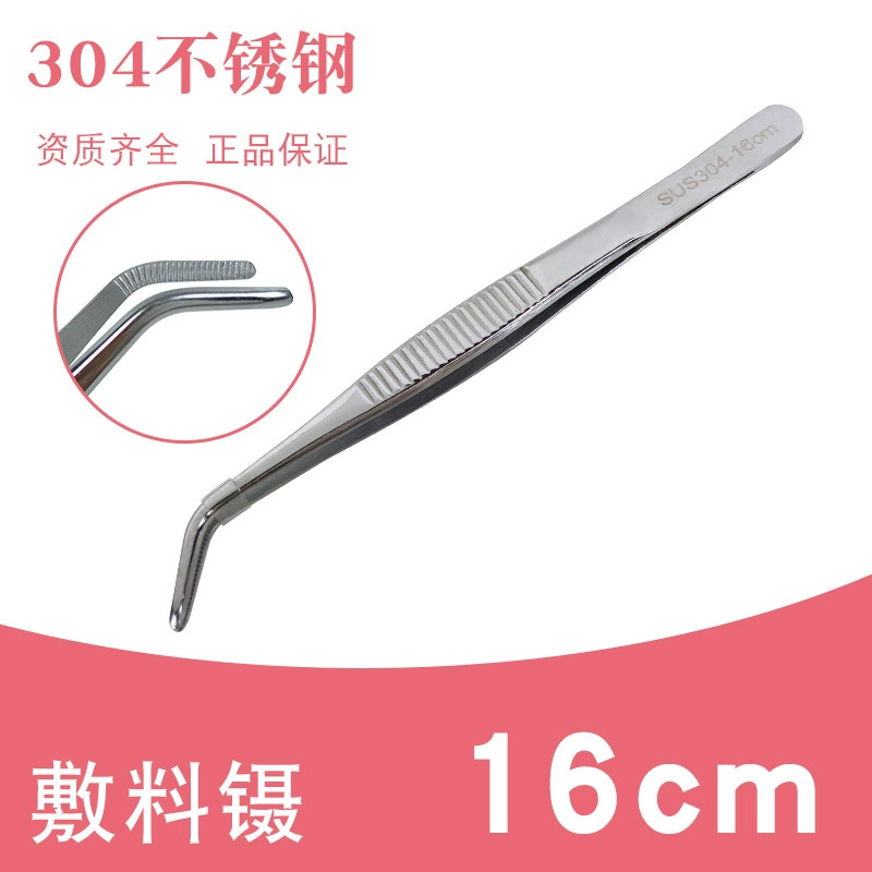 Tweezers stainless steel, scalloped headband handmade