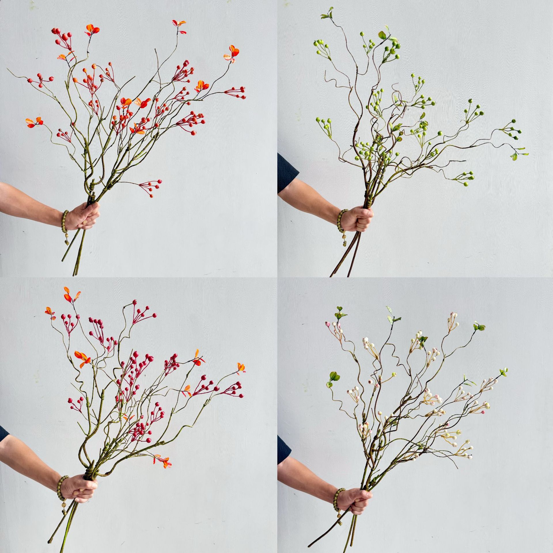 시뮬레이션 마운틴 리턴 베리 사우스 스네이크 레이크 아트 꽃꽂이 소품 드라이 플라워 아트 장식된 마른 나뭇가지