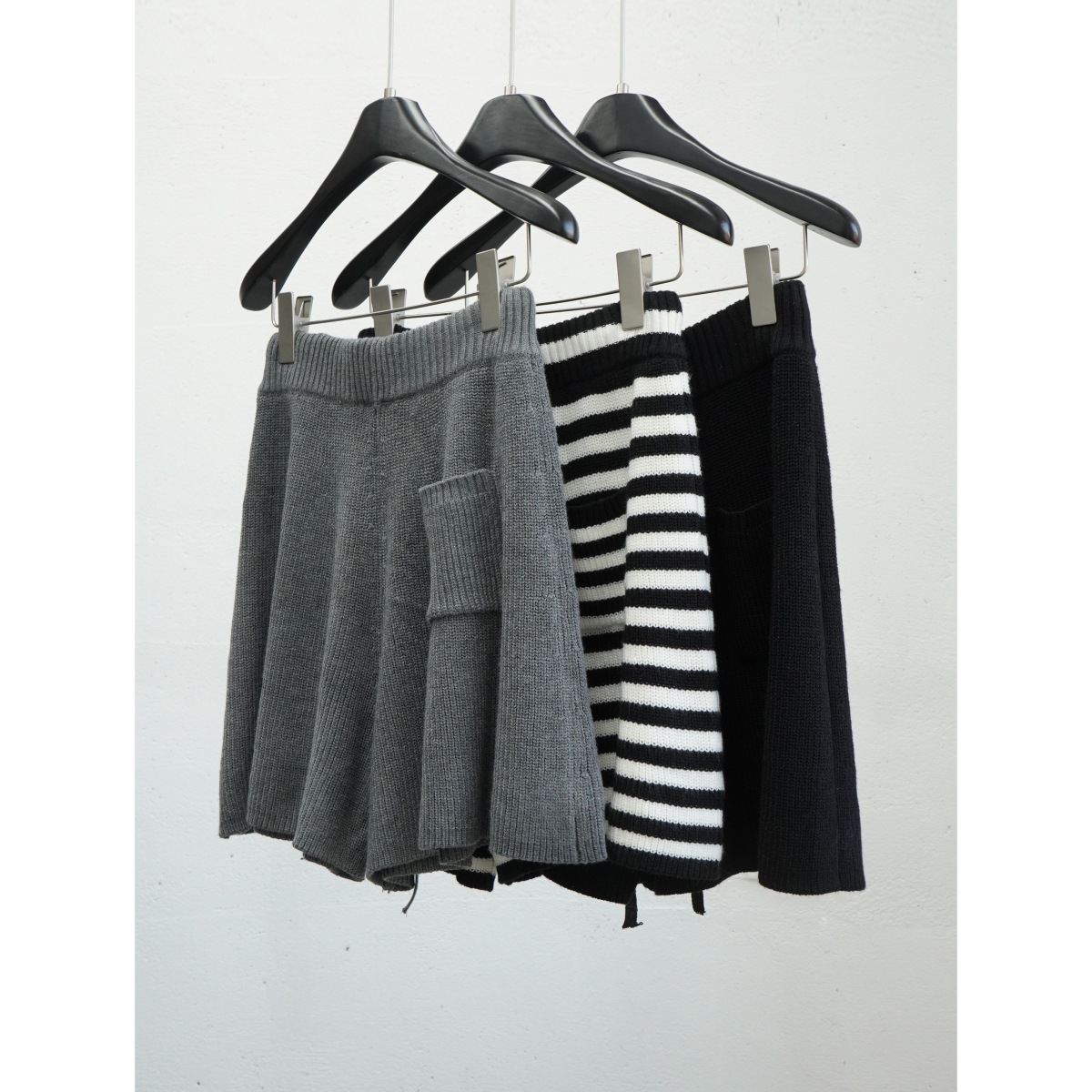 韩系加厚毛线裤羊毛混纺秋冬短裤女新款宽松休闲针织裙裤百搭实拍