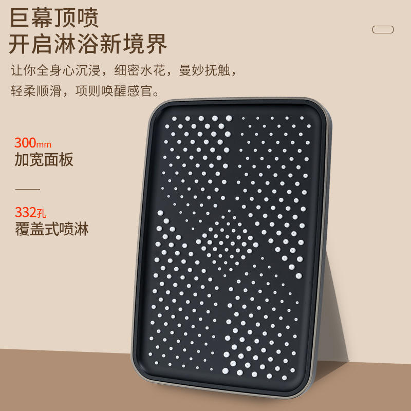 Juego de ducha de cobre cepillado con temperatura constante, cabezal de ducha de baño con pantalla digital inteligente presurizada estilo piano con pantalla digital y temperatura constante.