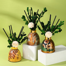 香珮尔酒店陶瓷瓶藤条香氛摆件家用卧室内无火香薰精油酒店同款