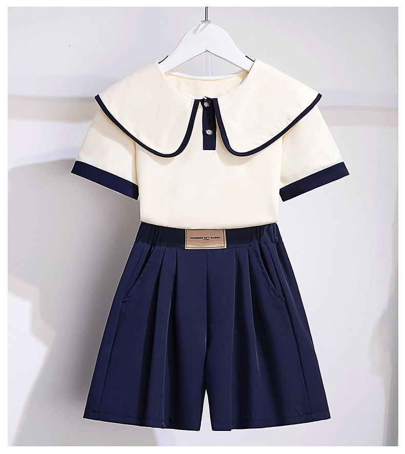 Girls' College Style Two-piece Set For Summer Leisure Outfits_voghion.com