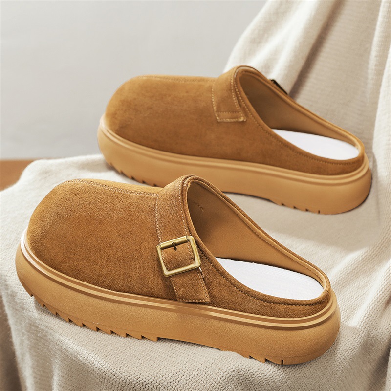 Bizcocho de suela gruesa realza la cabeza grande retro, un pie, zapatos Birkener, todo incluido para hombre, nuevos zapatos Boken de primavera 2025
