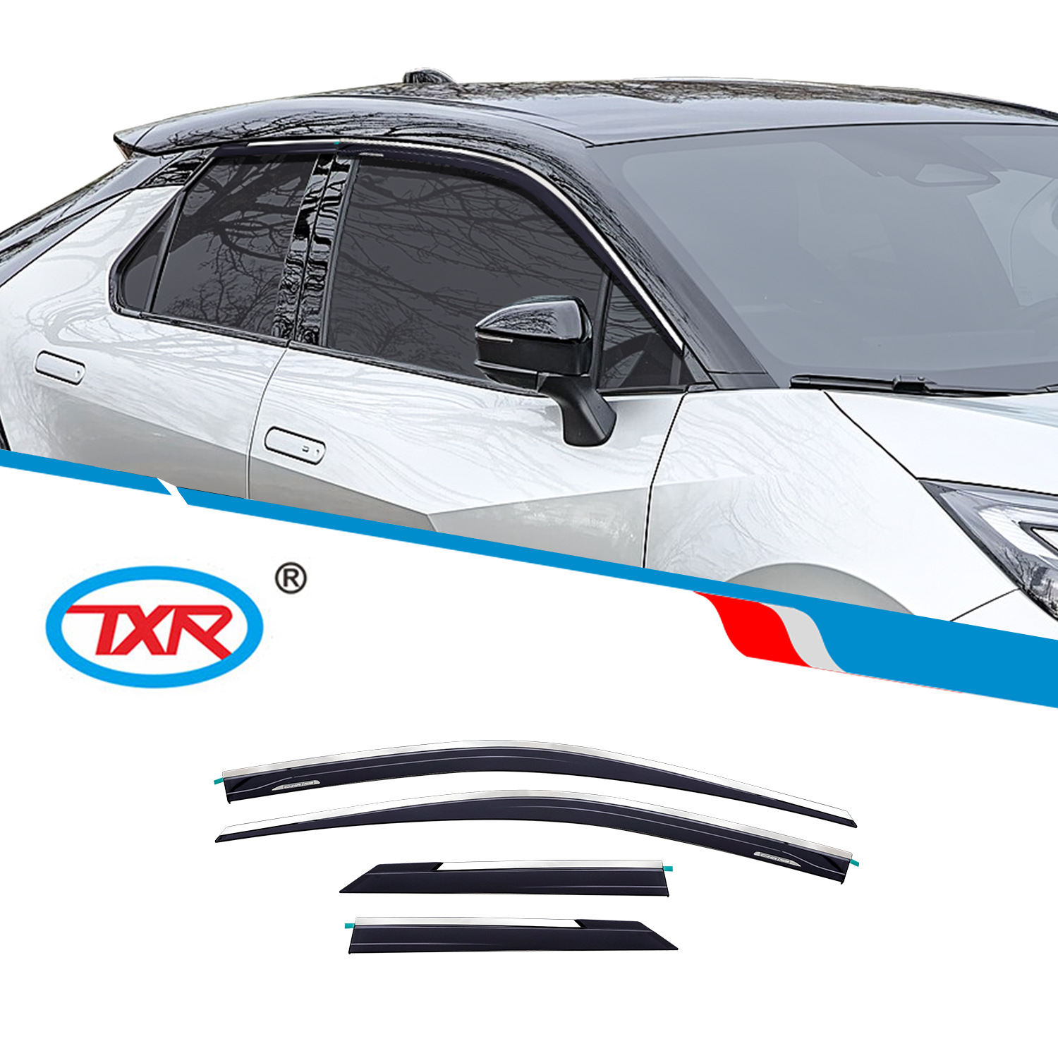 TXR adecuado para automóviles, protección contra la lluvia, ventana, protección contra la lluvia, protección contra la lluvia, Toyota chr Window Deflectors