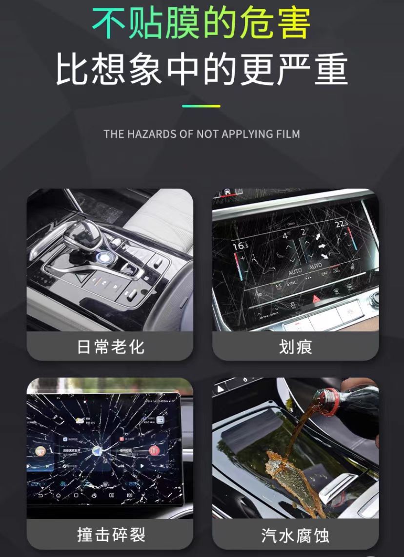 Applicable to Geely Galaxy E5 Interior Protection Central Control Film Navigation Screen Interior Film Automotive Accessories Modification Accessories