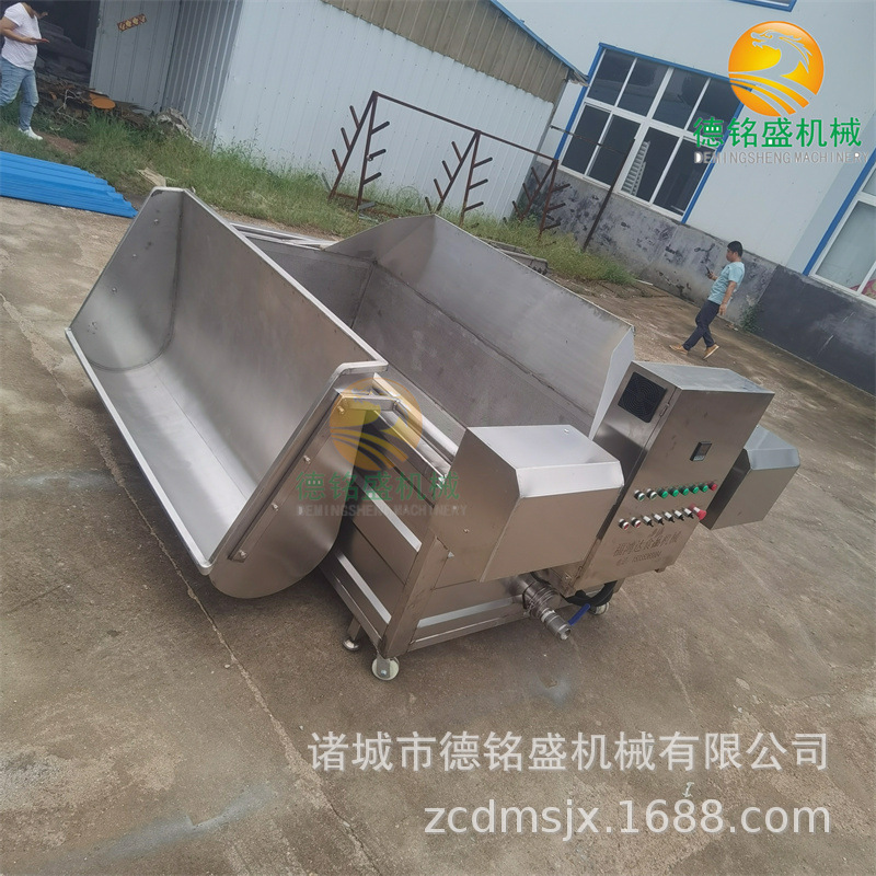 设计上料斗的炸广式凤爪油炸机 电加热虎皮凤爪油炸锅 鸡脚电炸锅