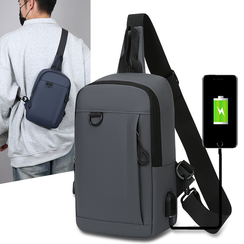 Nuevo bolso de pecho de hombre transfronterizo de gran capacidad al aire libre mochila deportiva multifuncional bolso de hombro de viaje de negocios USB