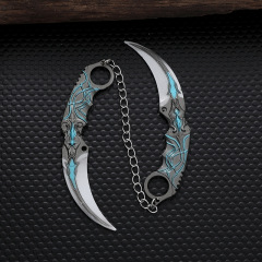 The Dark Moon Double Thorn alloy toy machete weapon model around the life and death sniper game is not edged