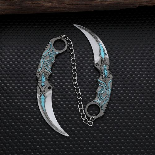 The Dark Moon Double Thorn alloy toy machete weapon model around the life and death sniper game is not edged