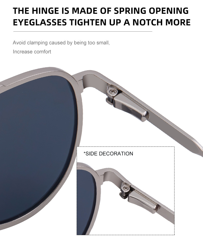 Steampunk Piloten-Sonnenbrille Oval für Herren 2026 Luxusmarke Vintage Punk Metall Outdoor Sonnenbrille für Männer Trendige Doppelbalken-Brille – Detail 9