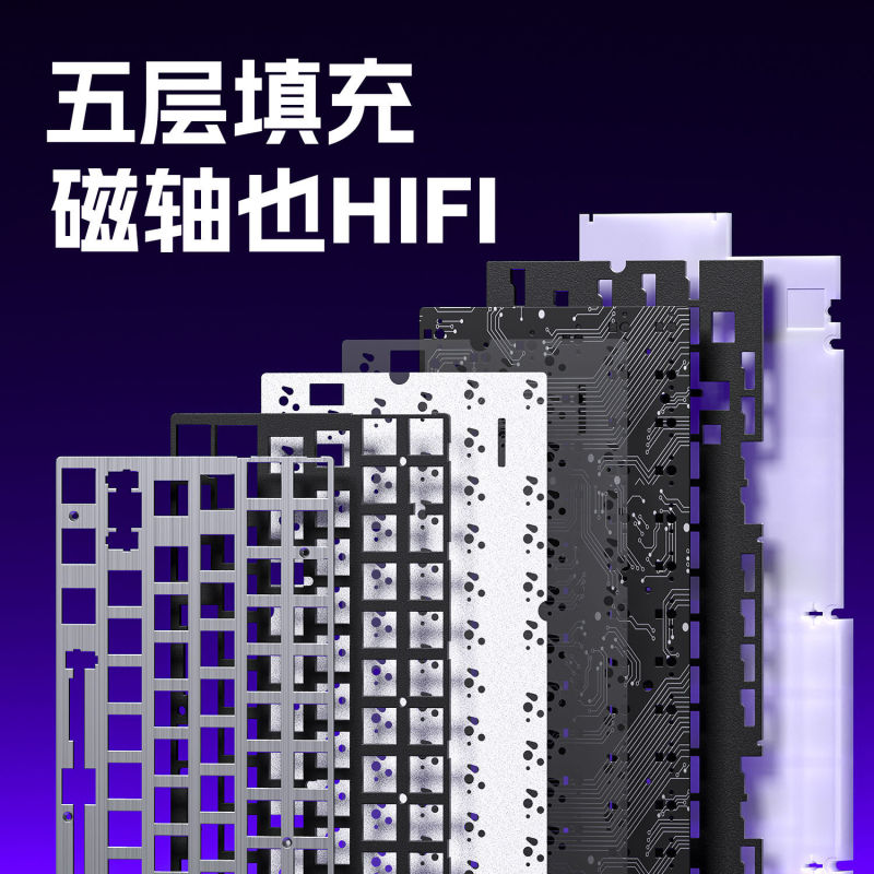 狼蛛Hero84磁轴键盘电竞游戏FPS通用RT0.01高性能有线灯箱HIFI音|undefined