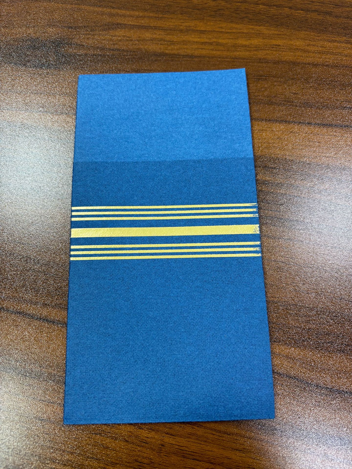 40*40蓝色无尘纸口袋折烫金