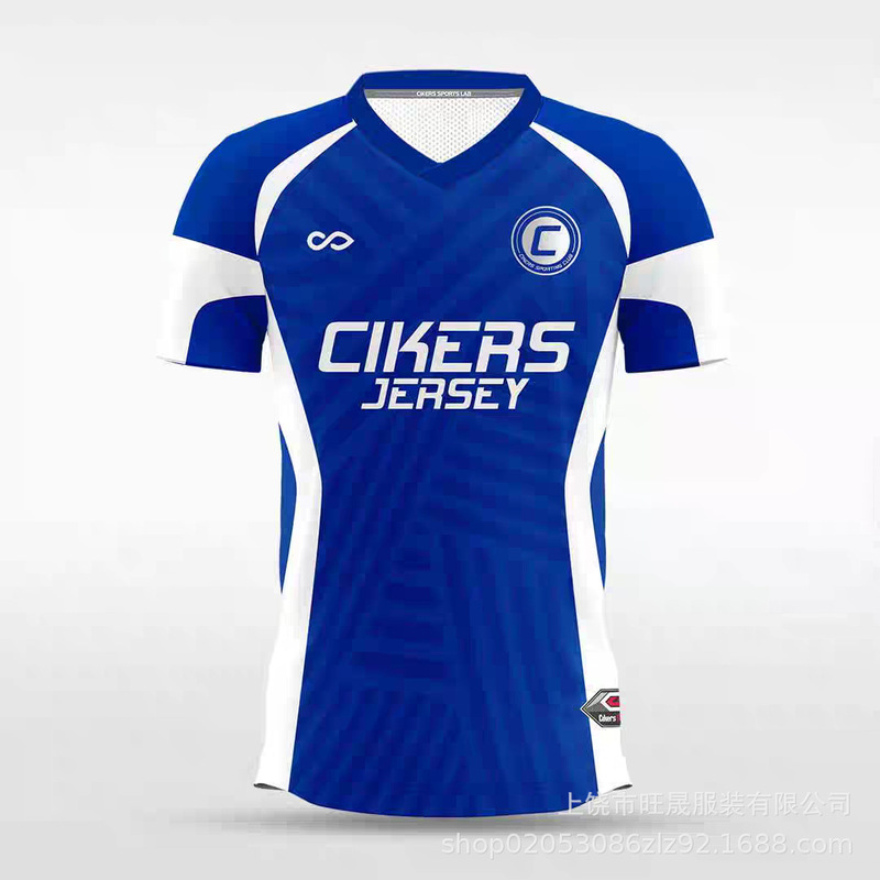 Cikers Football Uniform Printed Men's Adult Short-Sleeved Game Uniform Sublimation Quick-Drying Breathable Football Uniform