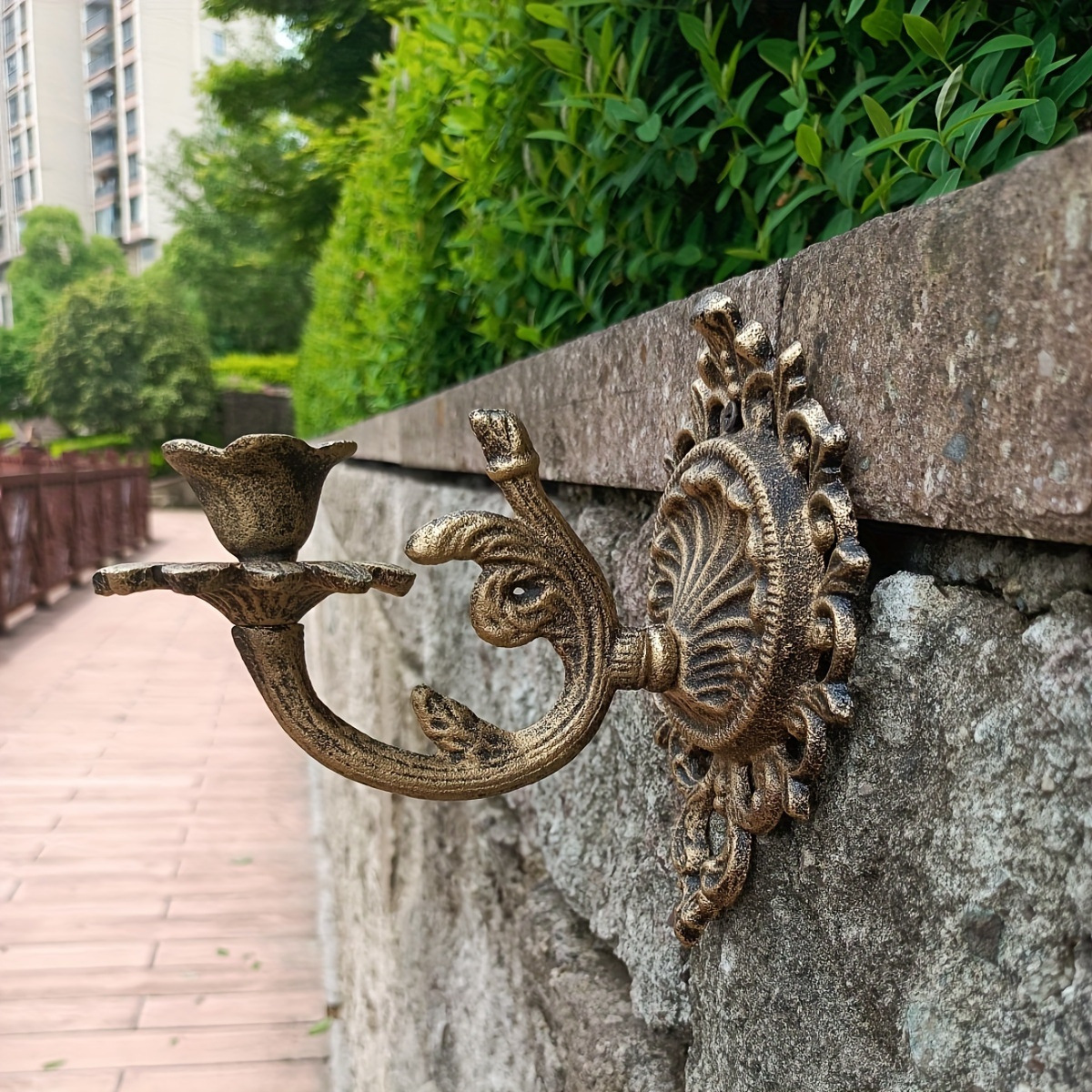 유럽 ??귀족 벽걸이 주철 촛대 청동 오래된 정원 잡화 장식 장식품 촛불 촛대