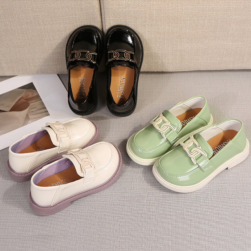 girl fashion leather shoes 2022 Spring new pattern Korean Edition children leisure time Single shoes Little Girl non-slip Princess shoes wholesale