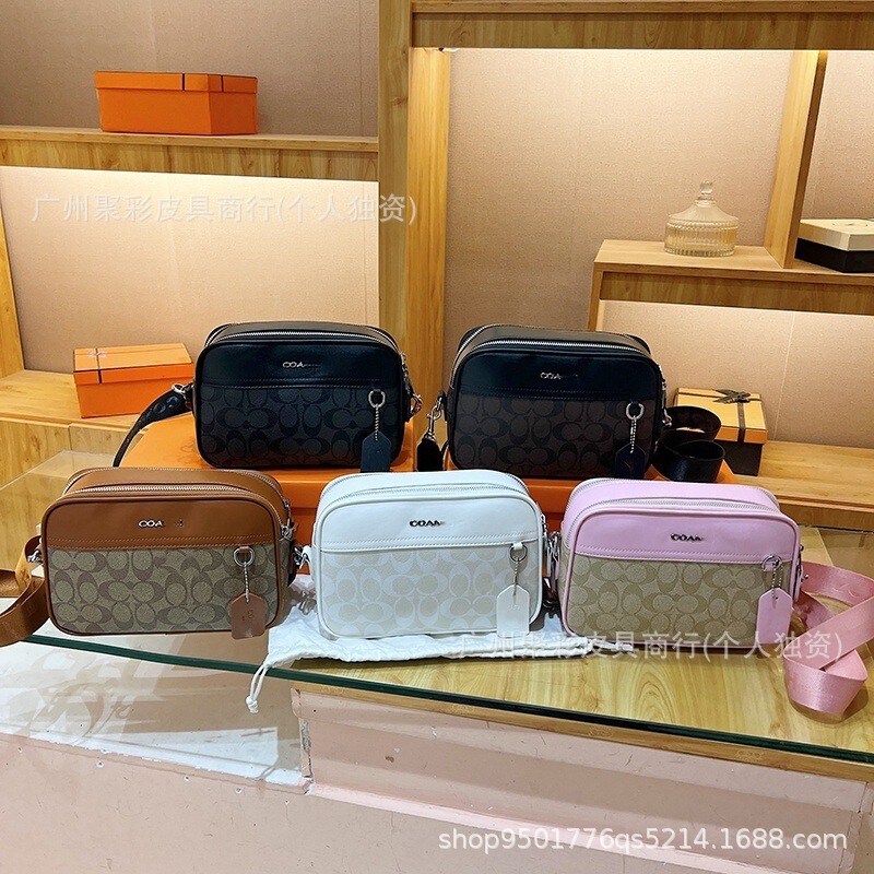 2025 New Style C Women's Crossbody Bag Double Zipper Shoulder Bag Camera Bag Unisex Cross-Border Wholesale