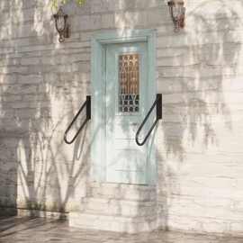 铁钢护装饰栏庭院栏杆数卖通款居家防护弧形铁艺楼梯扶手墙面美式