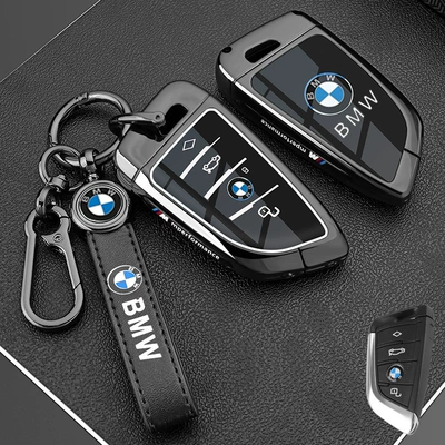 5 Series Key Cover 530Li: Static Rod/Key Bag - bmw-model-a-leather-buckle-gunmetal-color-1-piece
