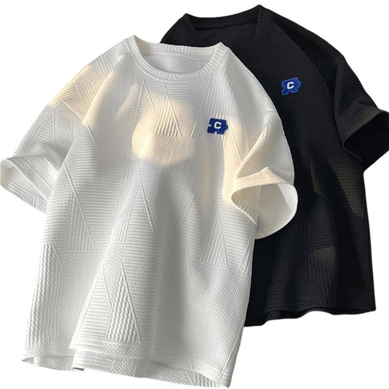 Premium Heavyweight Cotton T-Shirt 320 Gsm Short Sleeve Vintage Street Style Men's Tee_viptrois.com