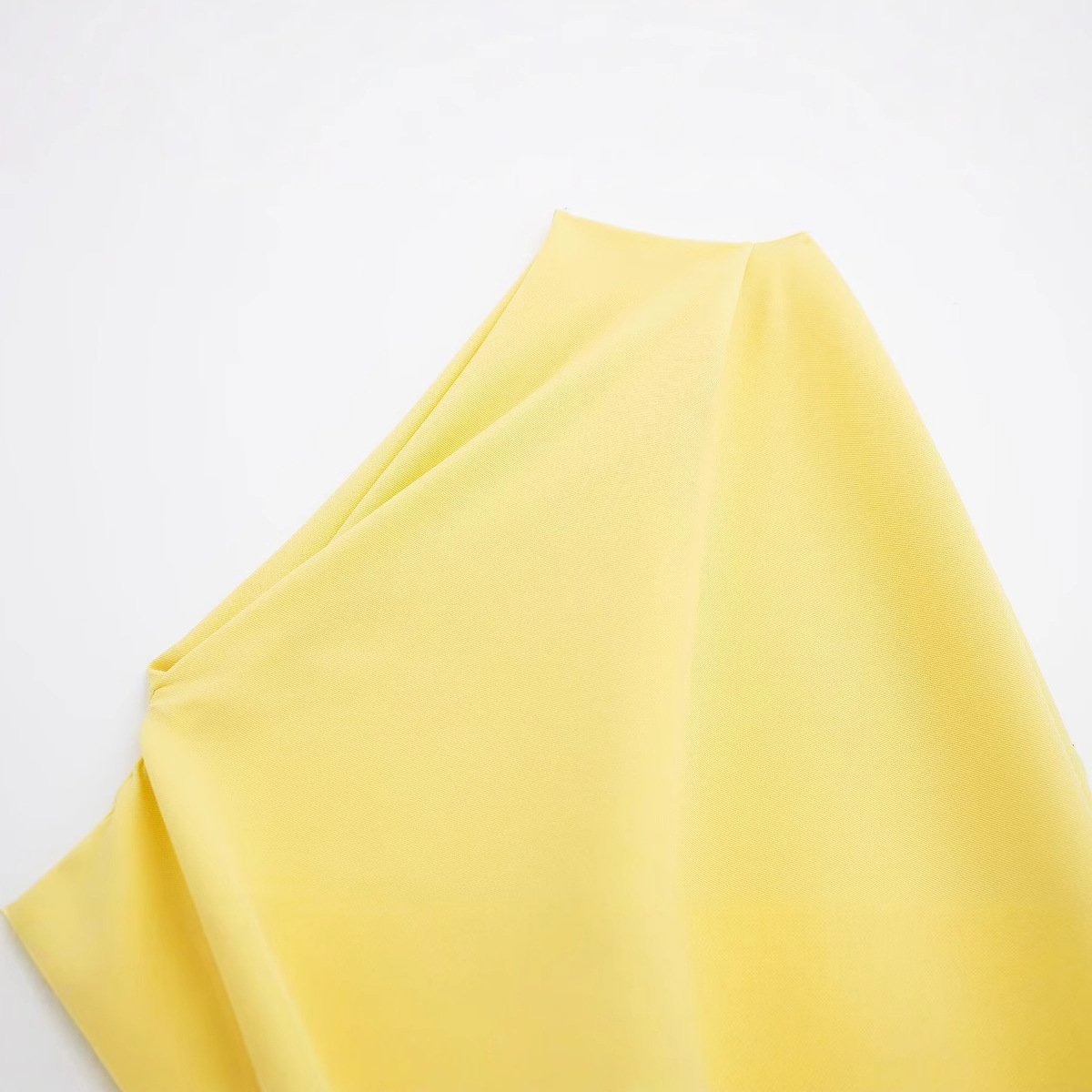 2025 spring new European and American style pleated asymmetric top…