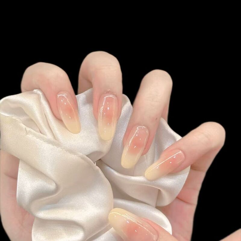 Source Factory Wearable Nails Wholesale Custard Blush Gradient Poplar Nectar Whitening Pure Desire High-End Fake Nails Finished Products Source Factory Wearable Nails Wholesale Custard Blush Gradient Poplar Nectar Whitening Pure Desire High-End Fake Nails Finished Products
