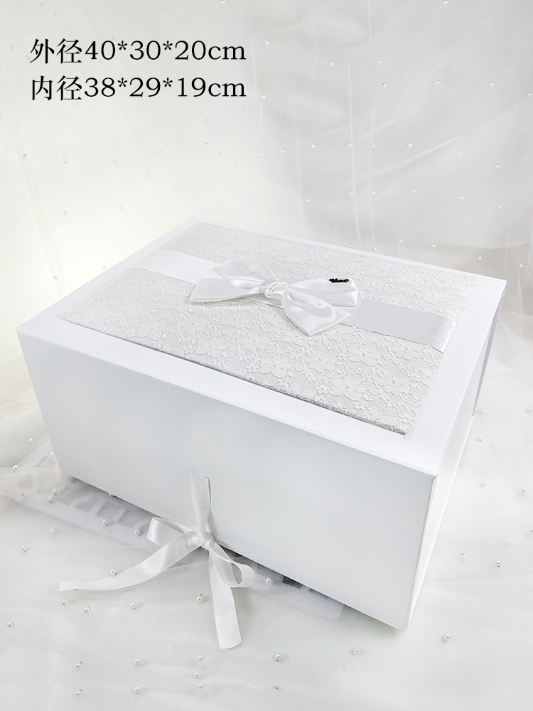 Qixi hecho a medida caja de boda flor princesa vestido de regalo de cumpleaños vestido de boda vestido de noche traje de regalo