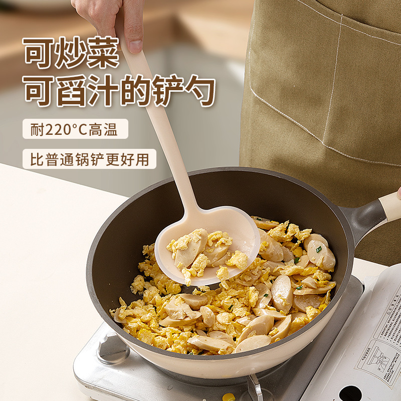 硅胶蘑菇铲不粘锅专用铲新款锅铲耐高温炒菜铲子炒勺两用硅胶铲勺|undefined