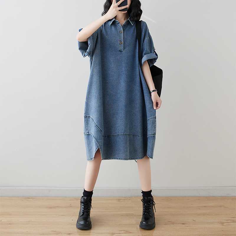  夏  M-2XL 大きいサイズ ワンピース