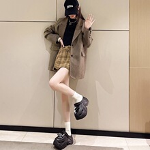 ���߿�ͨ�⴩��׶���ЬŮ��߸�9.5CM�ļ���ȹ��ɳ�����^��Ь