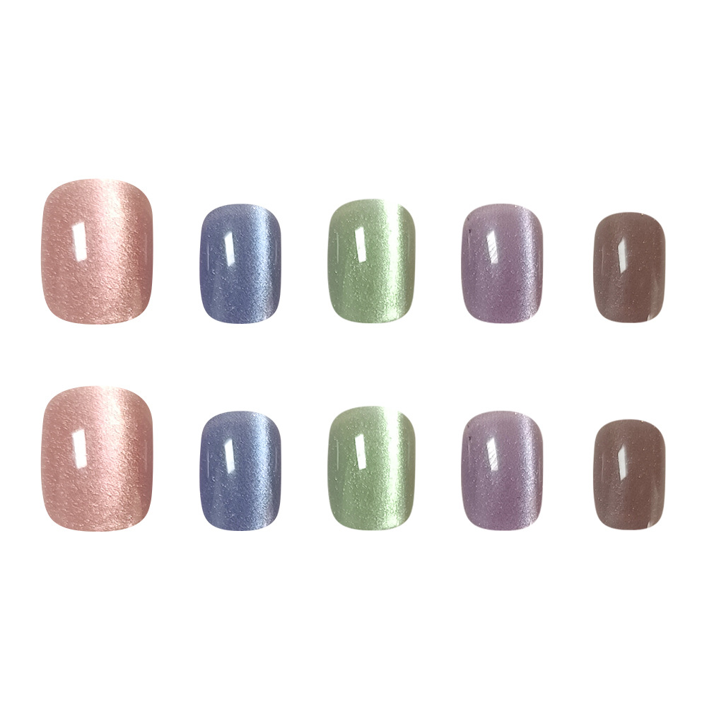 10 piezas decodificadas azúcar iris ojo de gato manicura parche de uñas blanqueador sensación de alto nivel de uso manual manicura