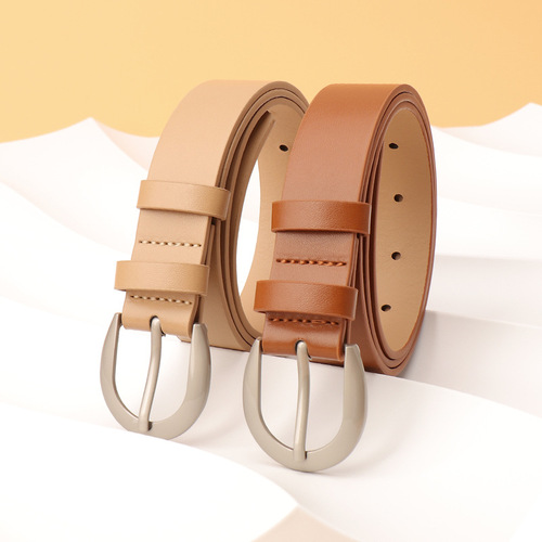 Fashionable versatile women's belt simple Korean style high-end needle buckle belt for women to match jeans