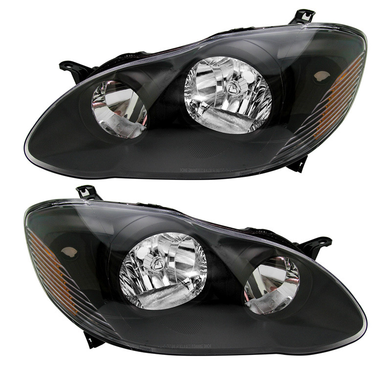 Adecuado para Toyota Corolla negro estándar americano faro Corolla03-08 coche original semi-montaje faro