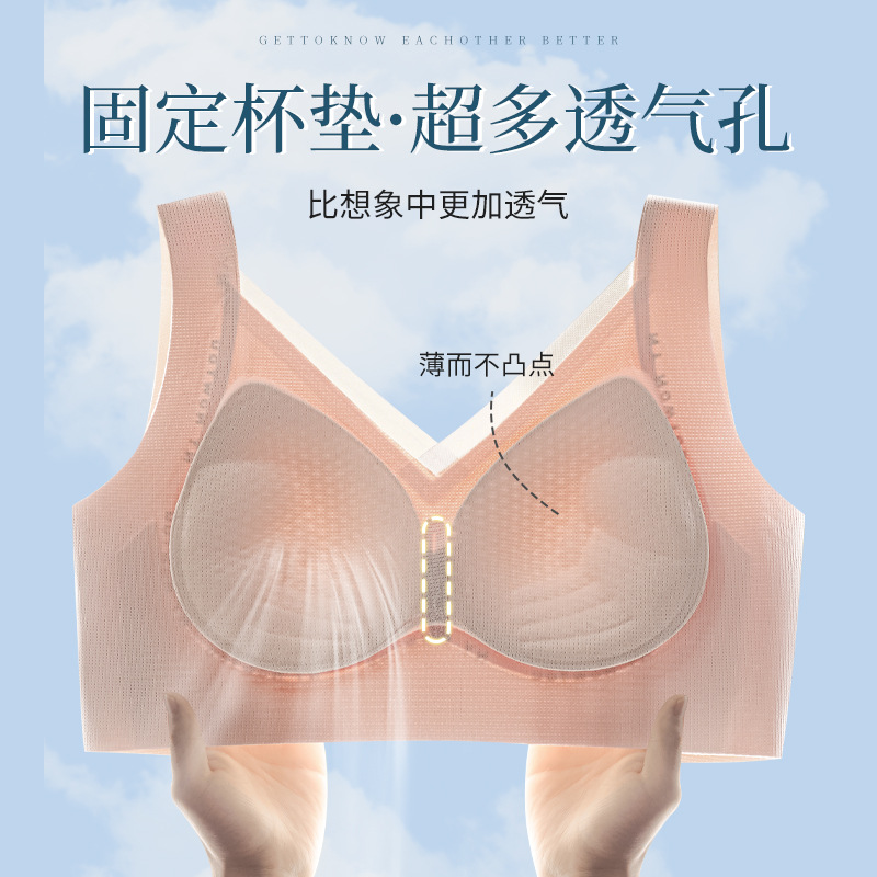 Ventas directas de fábrica comercio electrónico transfronterizo Sudeste de Asia Vietnam Tailandia damas sensación de frescura, sujetador de colección lateral ligero y sin costuras