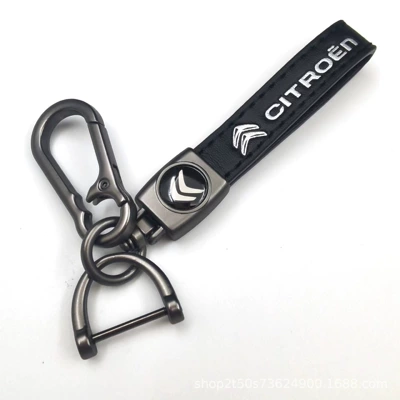 Keychain Car Logo Leather – Other Automotive Exterior Supplies - citroen-matt-gunmetal-lambskin-hanging-clock