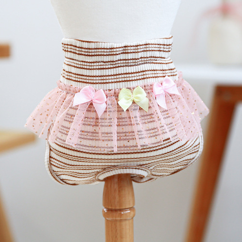 Spring and summer new products spot wholesale pet dogs and cats clothes small dogs and puppies sasa bow physiological pants