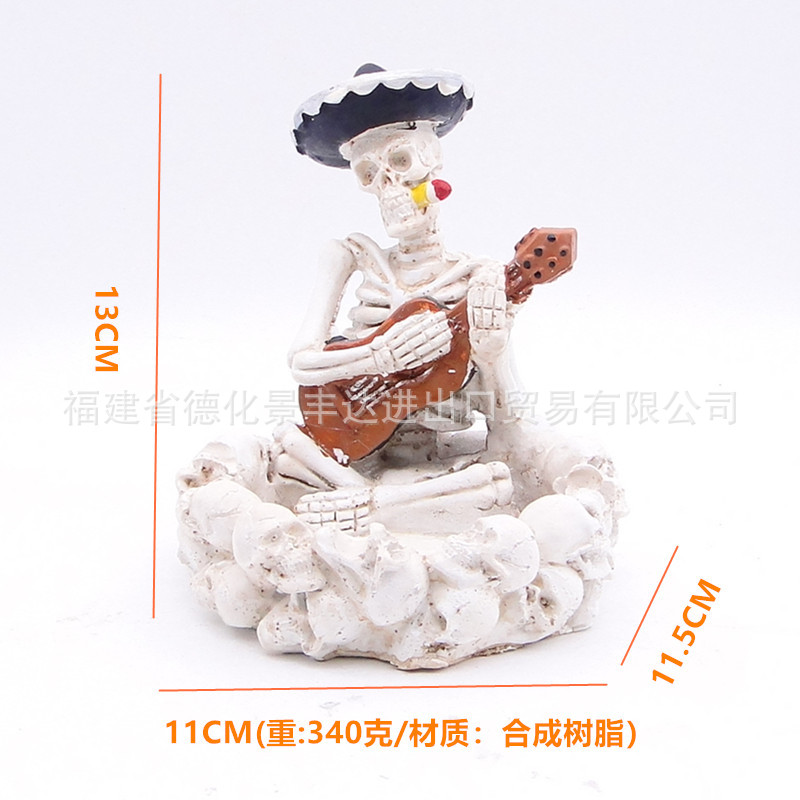 Cenicero de calavera de resina transfronteriza, regalo de cráneo personalizado, regalo de novio del día del padre, accesorios de Halloween