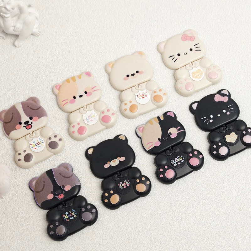 Держатель для мобильного телефона, милый вращающийся на 360 градусов медведь, мультяшный держатель для кошки KT, поставляется с зеркалом для макияжа, держатель для чехла для мобильного телефона