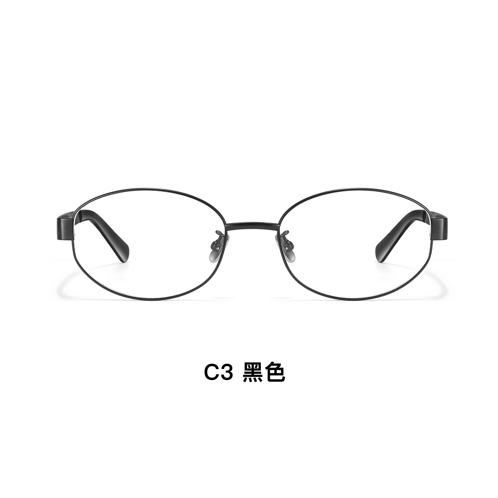 Fakeme 同様の海外娘高知性メガネフレームオーバルオールドマネースタイルレトロチタンフレームノーキャップ卸売